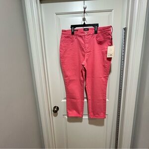 NYDJ Women's Vibrant Pink size 14P straight leg Jeans. NWT.  Gorgeous color!